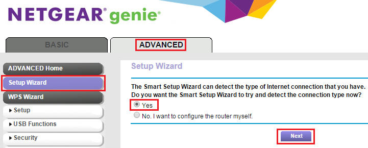 netgear smart wizard setup